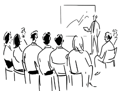 Abstract illustration representing client engagement